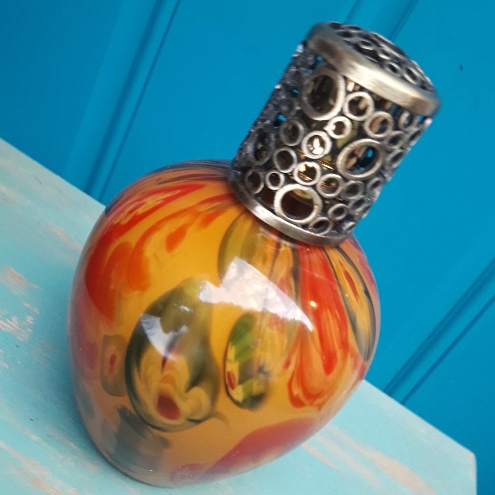 NEW Millefiori Blown Glass Oil Lamp Nwt La Tee Da New in Box Millefiori Art - Picture 6 of 16